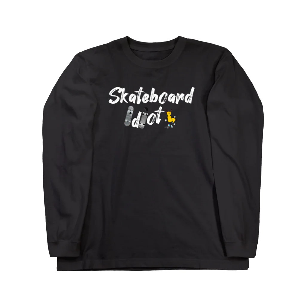 Sk8ersLoungeのスケボー馬鹿TEE　白文字 Long Sleeve T-Shirt