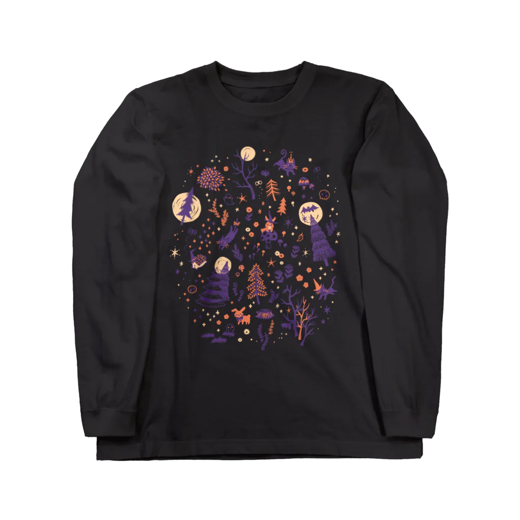 ナコの夜の森 Long Sleeve T-Shirt