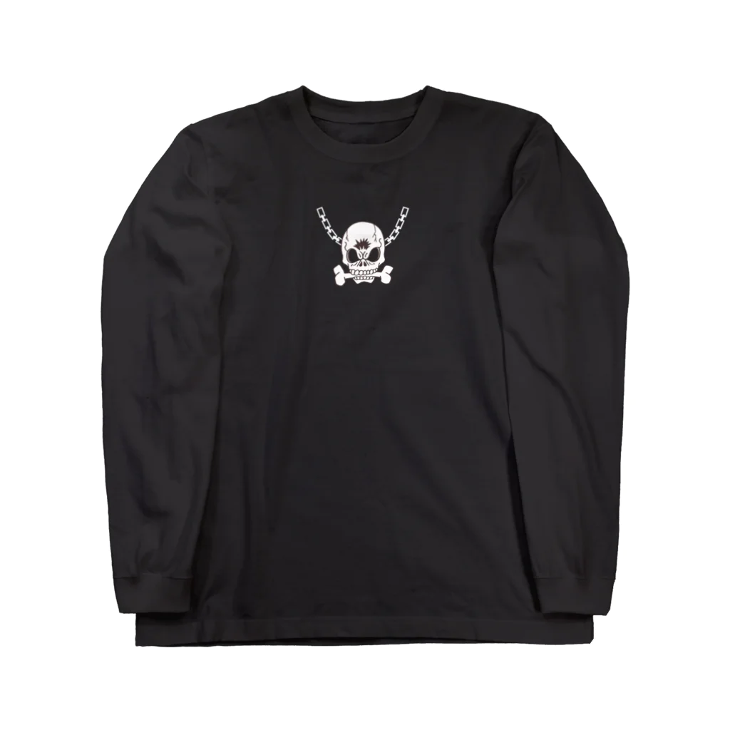 Siderunの館 B2の【両面プリント】 骸骨と白蛇 Long Sleeve T-Shirt