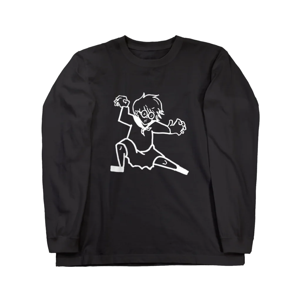 深夜サイクルのセーラーカンフー白大 Long Sleeve T-Shirt