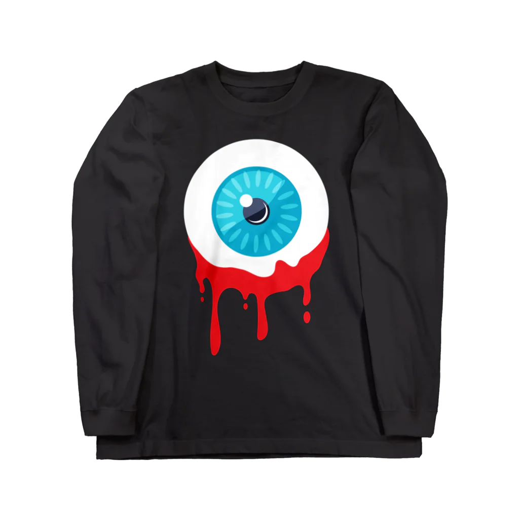 DRIPPEDのBLOOD DRIPPING FROM EYEBALLS -血が滴る目玉- ロングスリーブTシャツ