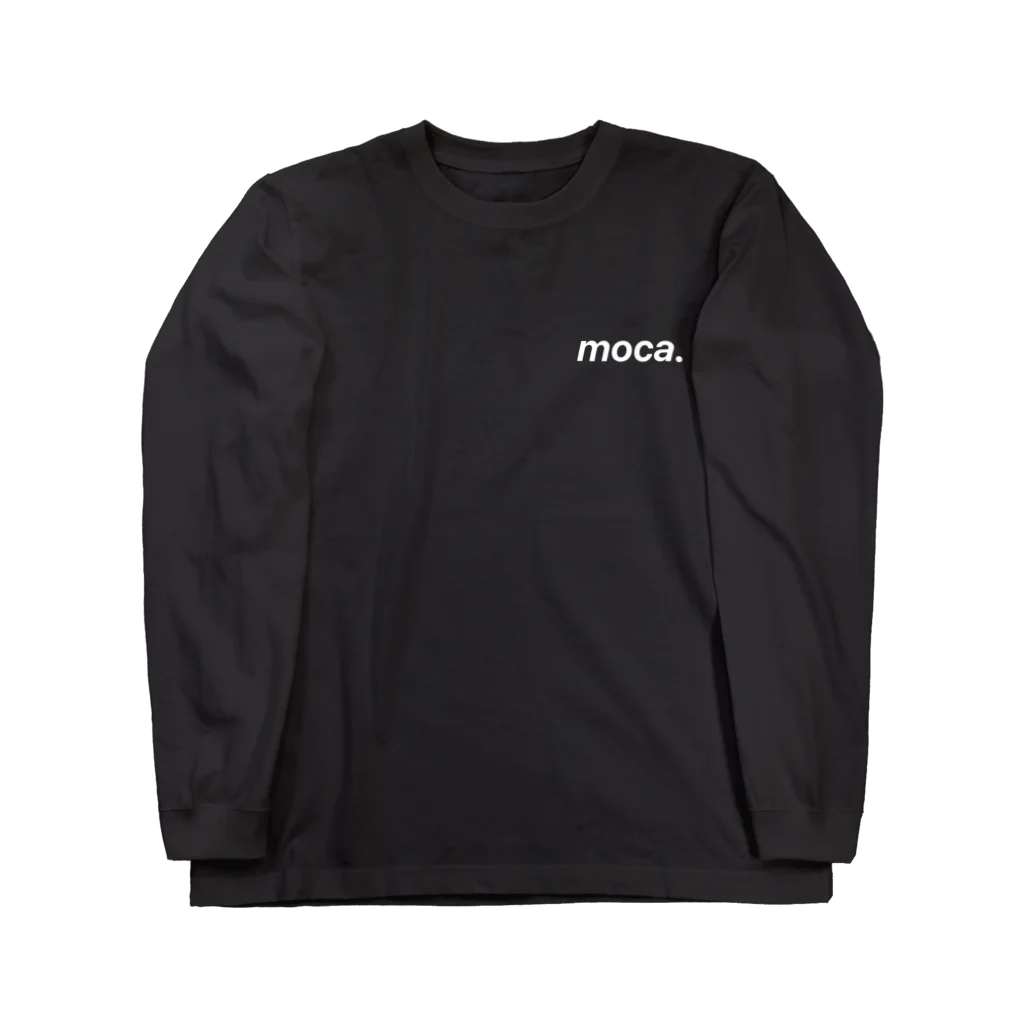mk2のmoca. ホワイトロゴ＆バックプリント（横顔美人1） ロングスリーブTシャツ