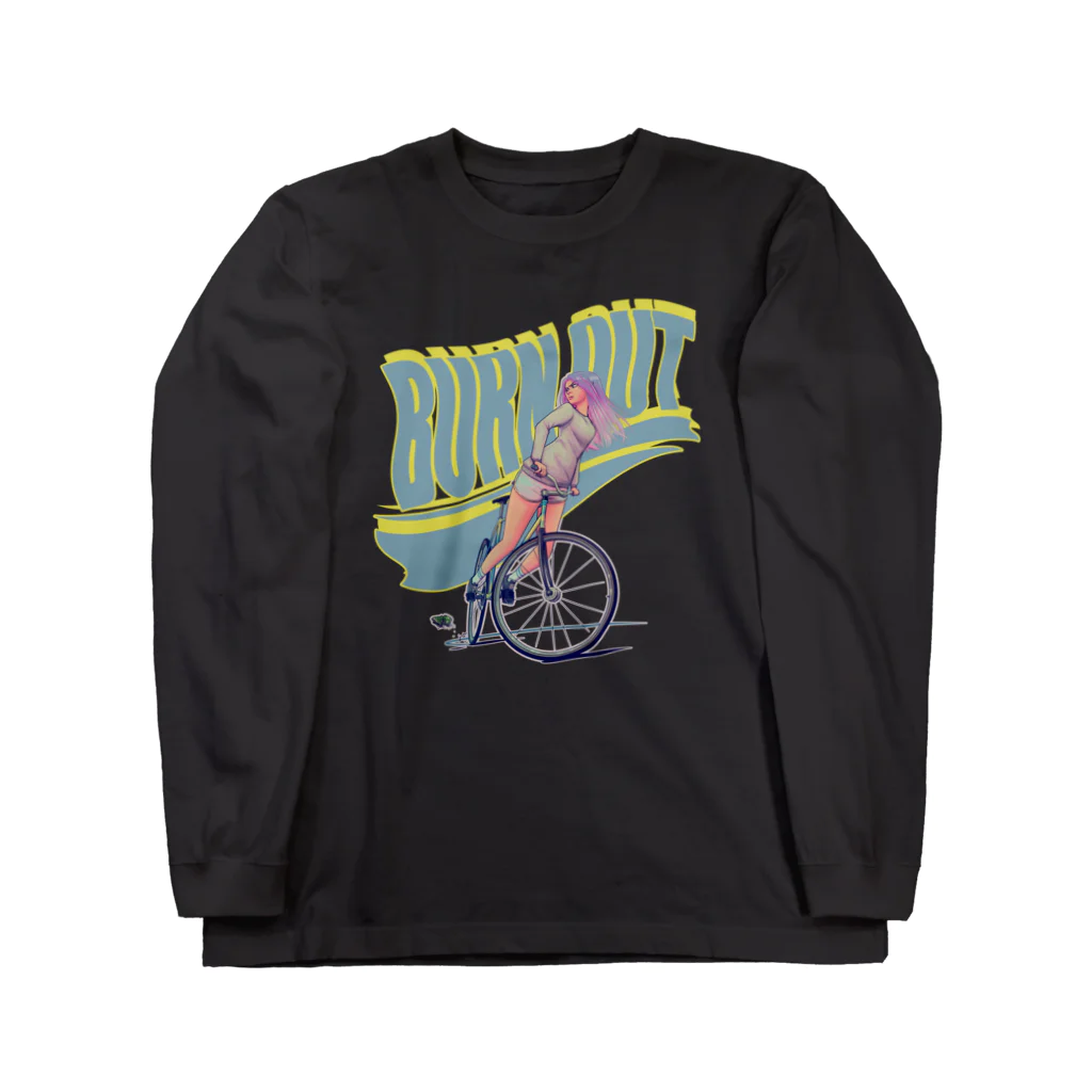 nidan-illustrationの"BURN OUT" Long Sleeve T-Shirt