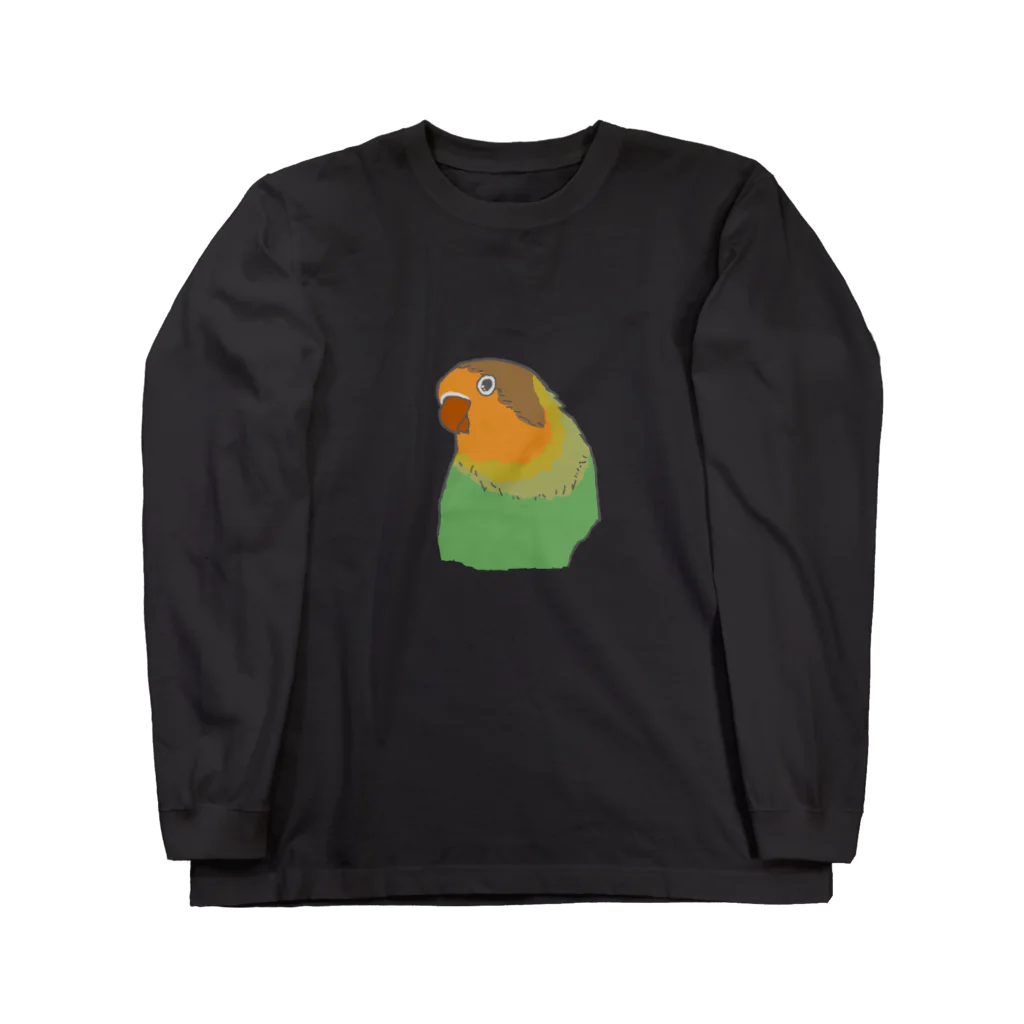 lemole スズリ店のボタンインコ Long Sleeve T-Shirt