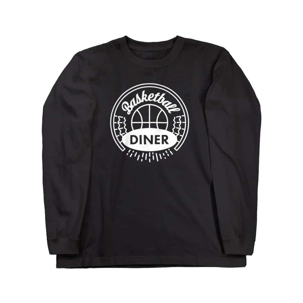 Basketball DinerのBasketball Diner ロゴ円白 ロングスリーブTシャツ