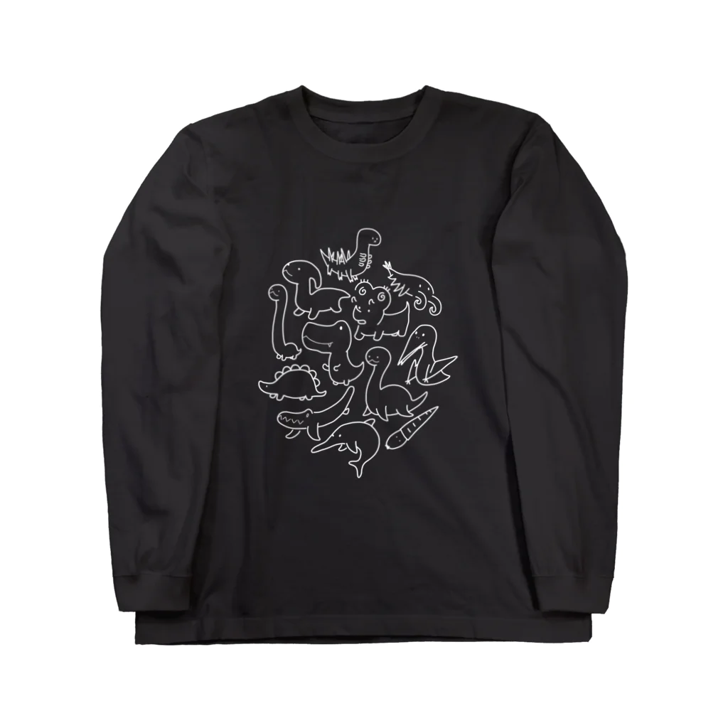 のほほんぞくの古代の生き物パラダイス（ホワイト） Long Sleeve T-Shirt