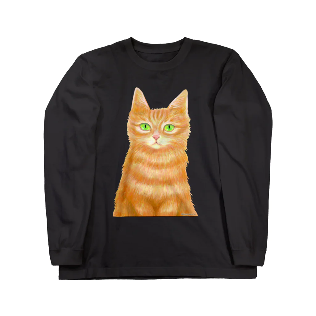 Washiemon and Ai-chan's Shopのオレンジ猫 Long Sleeve T-Shirt