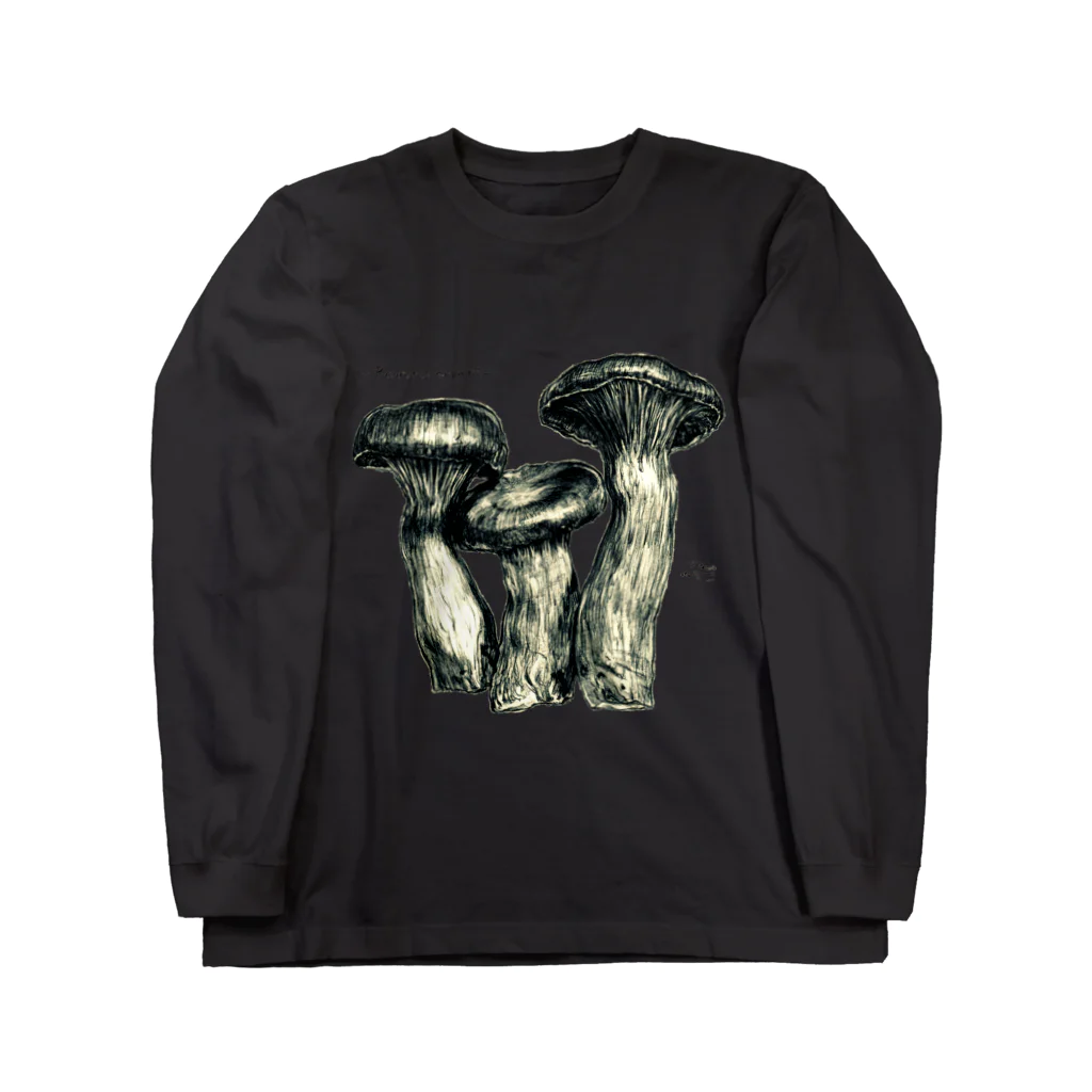 [ DDitBBD. ]の【両面印刷】 Pleurotus eryngii×ﾊﾟﾌﾟﾘｶ． ロングスリーブTシャツ