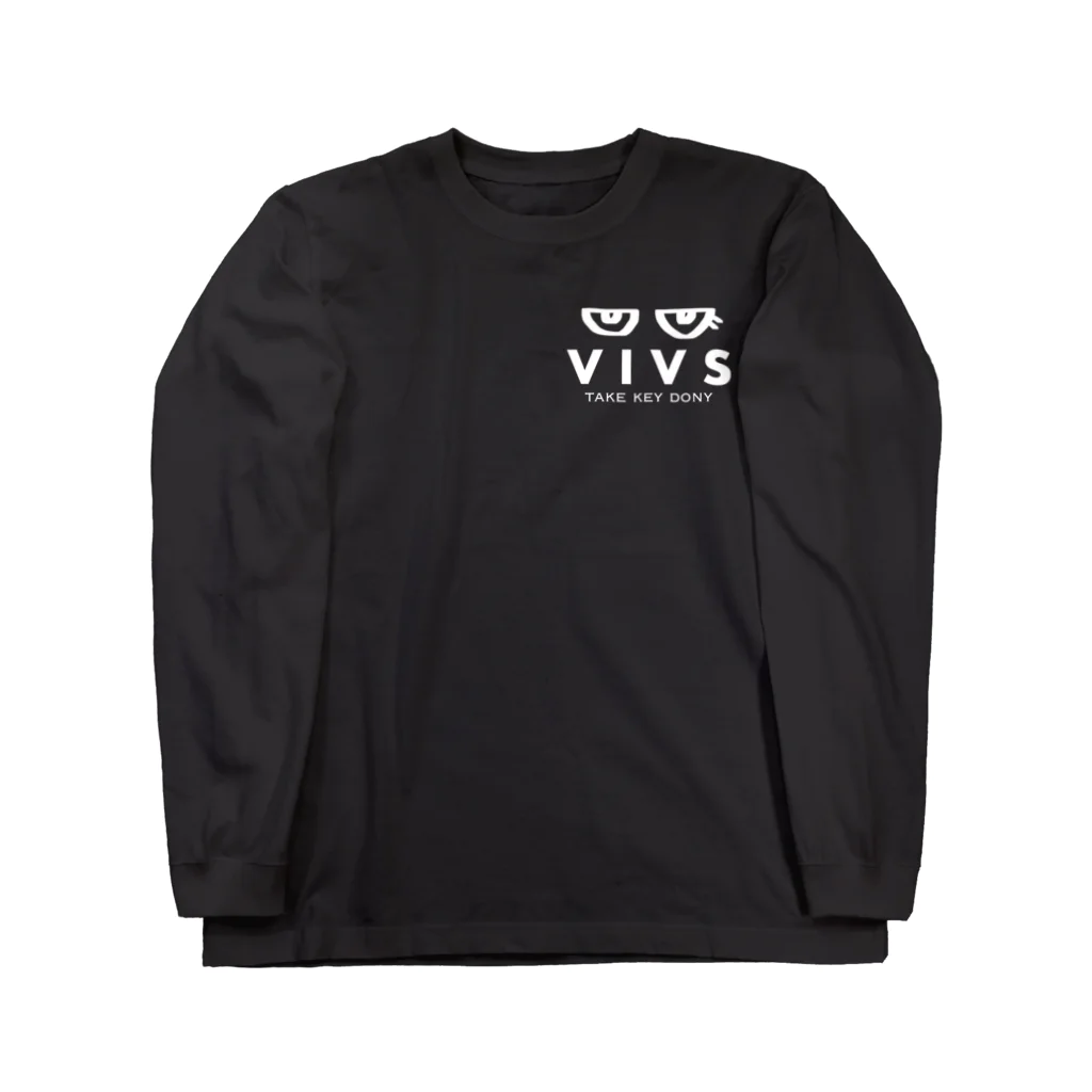 VIVS shopのVIVS-T-shirt (ロゴ白) ロングスリーブTシャツ