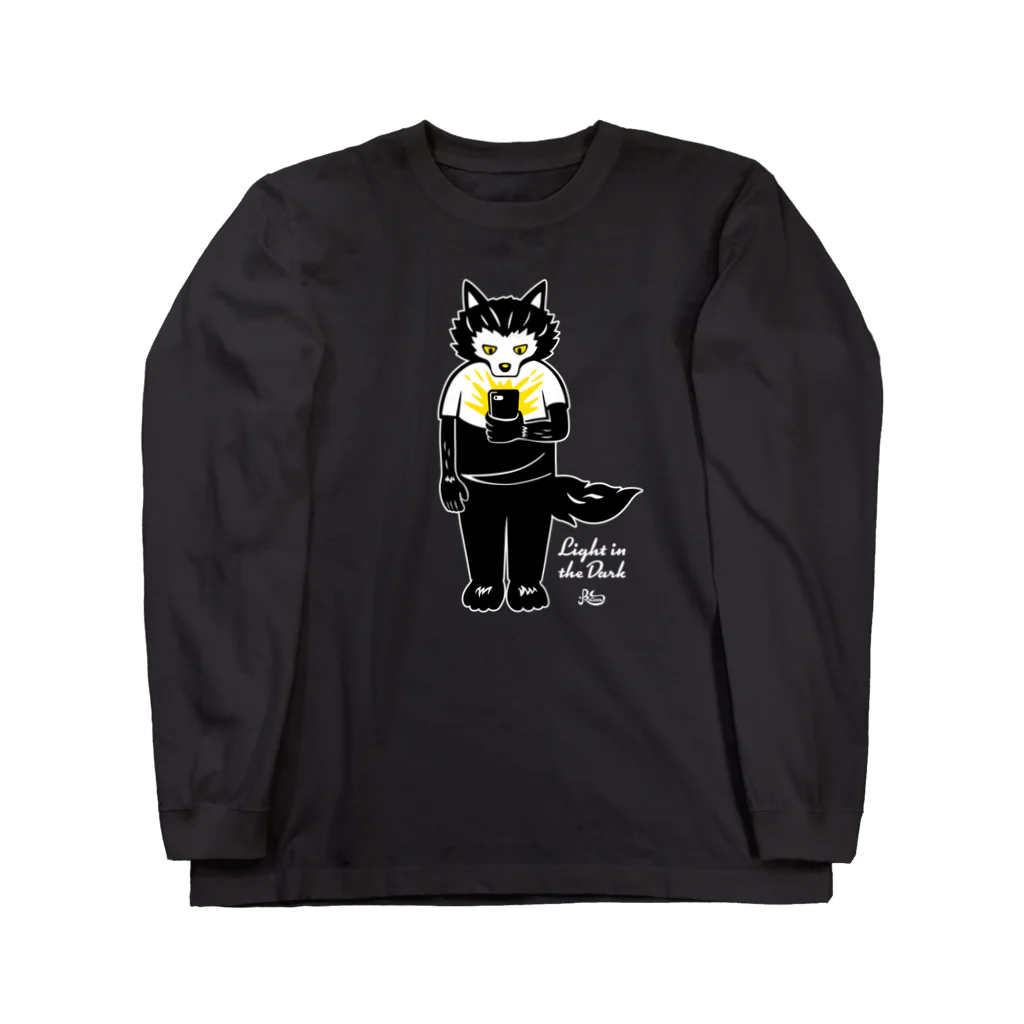 kocoon（コクーン）の闇夜を照らすオオカミ(濃色用) Long Sleeve T-Shirt