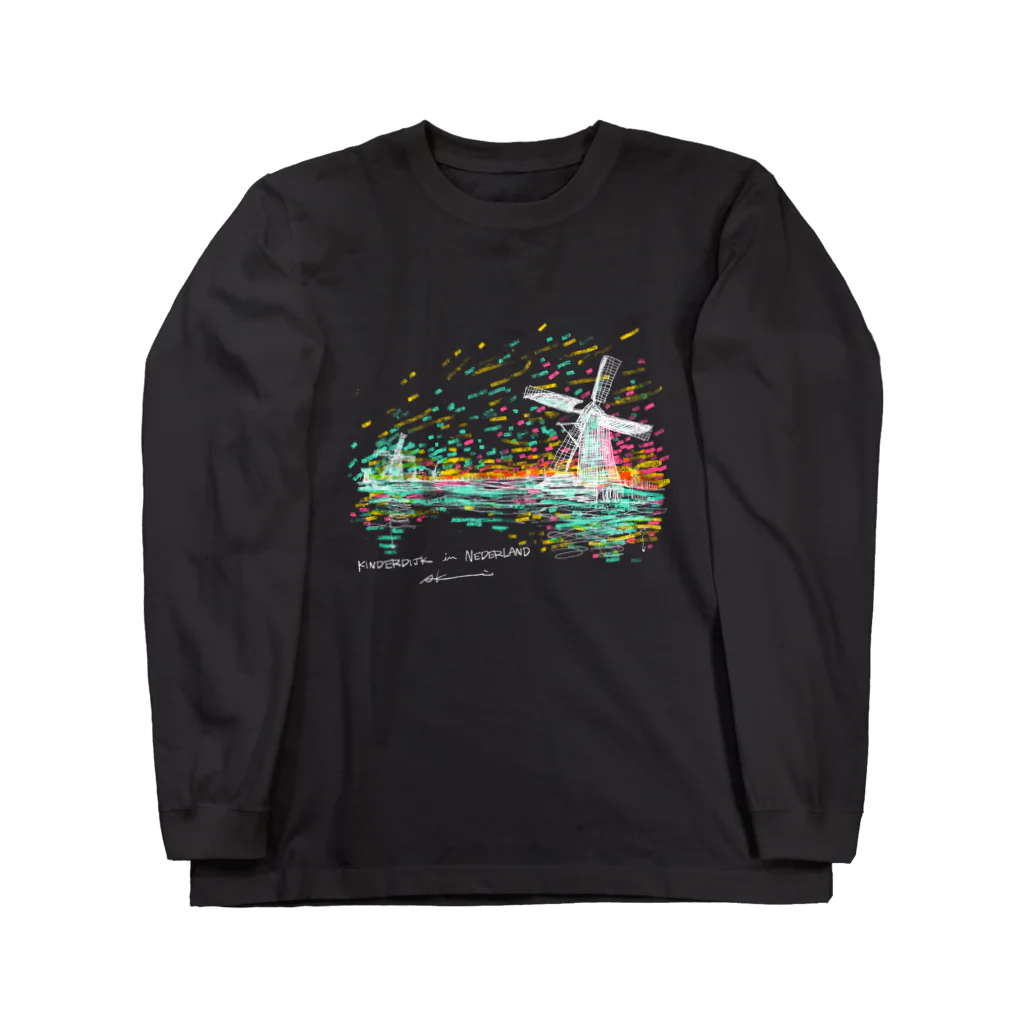 Aki Kuboki ONLINE SHOPのオランダの優しい風（WH） Long Sleeve T-Shirt