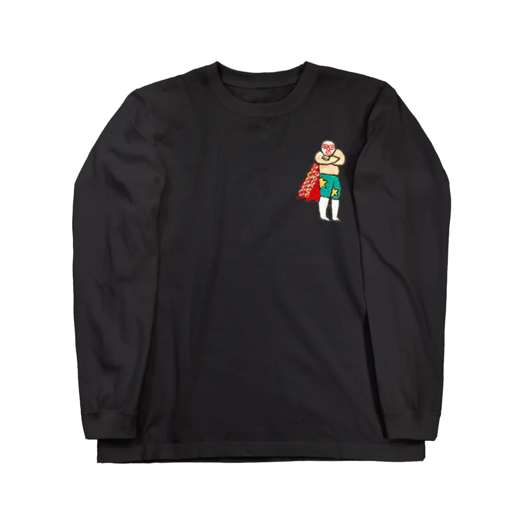 中しまのすてきなマントのレスラー Long Sleeve T-Shirt