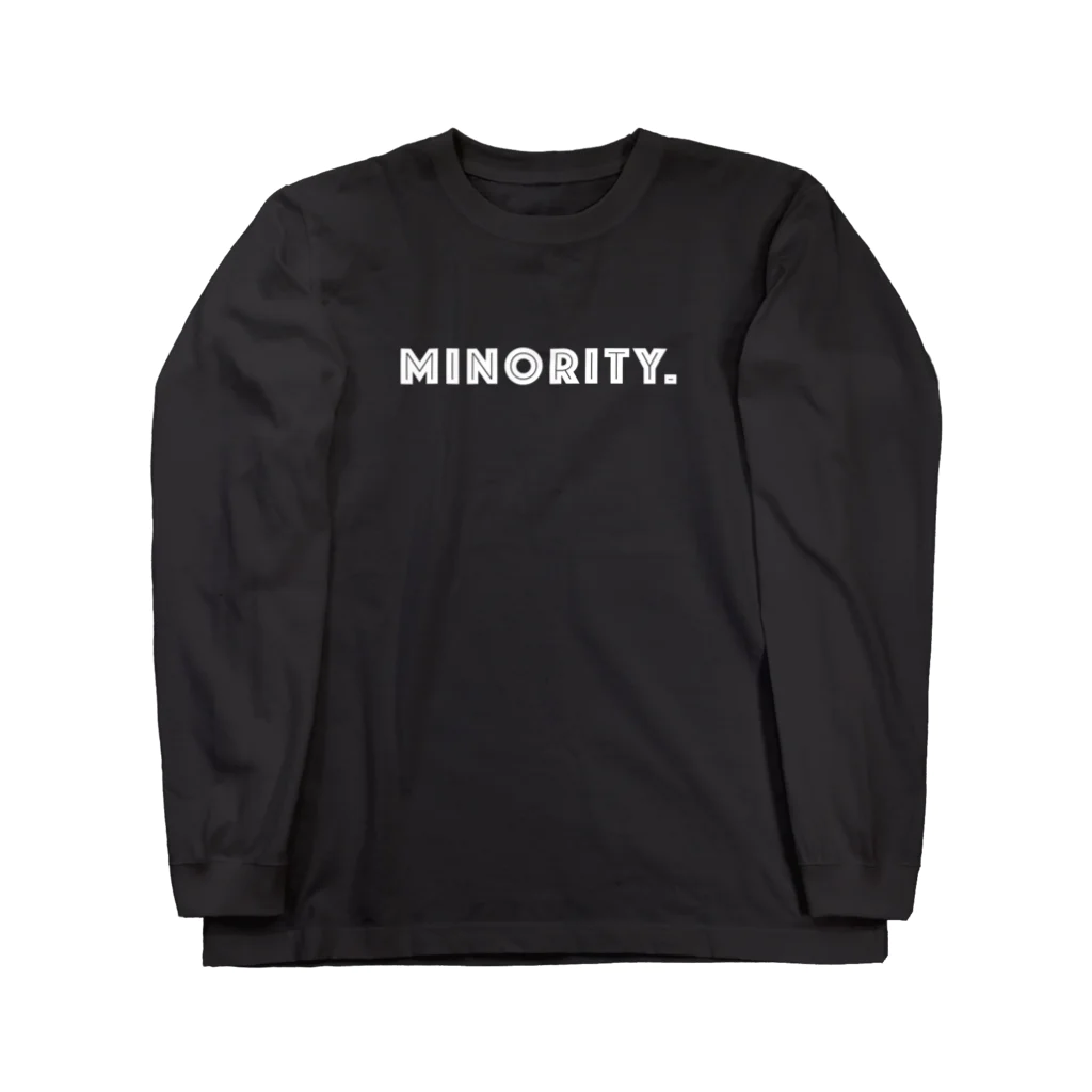 mincora.のMINORITY.　- white ver. 01 - Long Sleeve T-Shirt