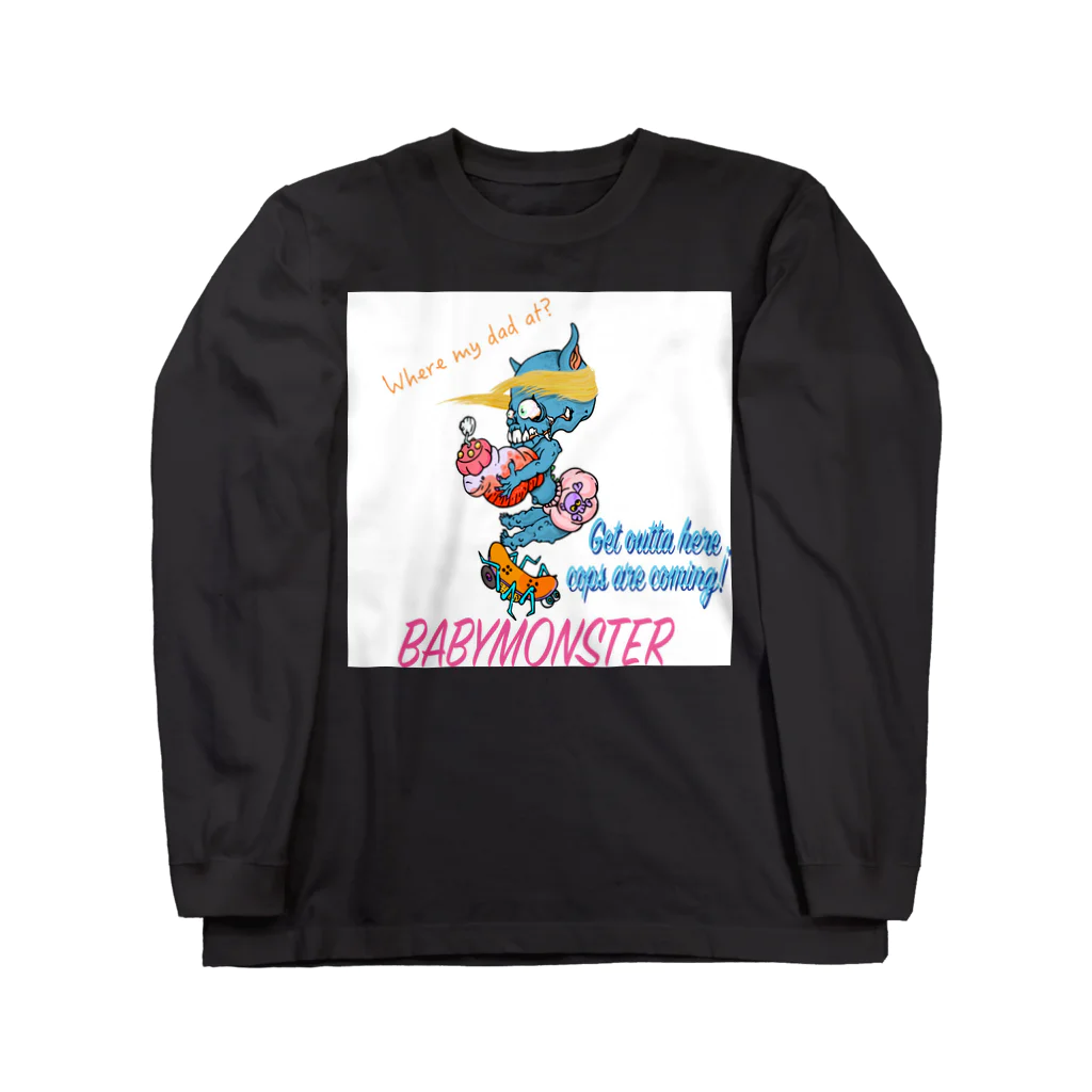 パープルヘイズのかわいい赤ちゃん ロングスリーブTシャツ