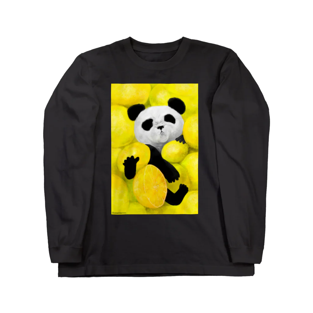 Washiemon and Ai-chan's ShopのPANDA No.3 ロングスリーブTシャツ