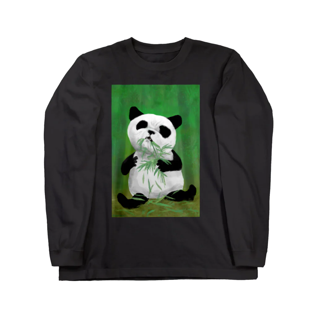 Washiemon and Ai-chan's ShopのPANDA No.4 ロングスリーブTシャツ