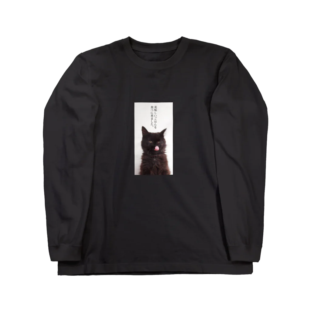 猫沢太陽の美味しいごはんを食べに来ました。 Long Sleeve T-Shirt