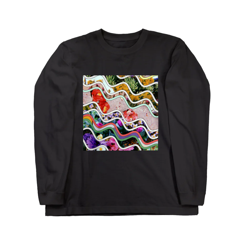 ﾄﾙｺﾞﾚのなみなみコラージュ　花2 Long Sleeve T-Shirt