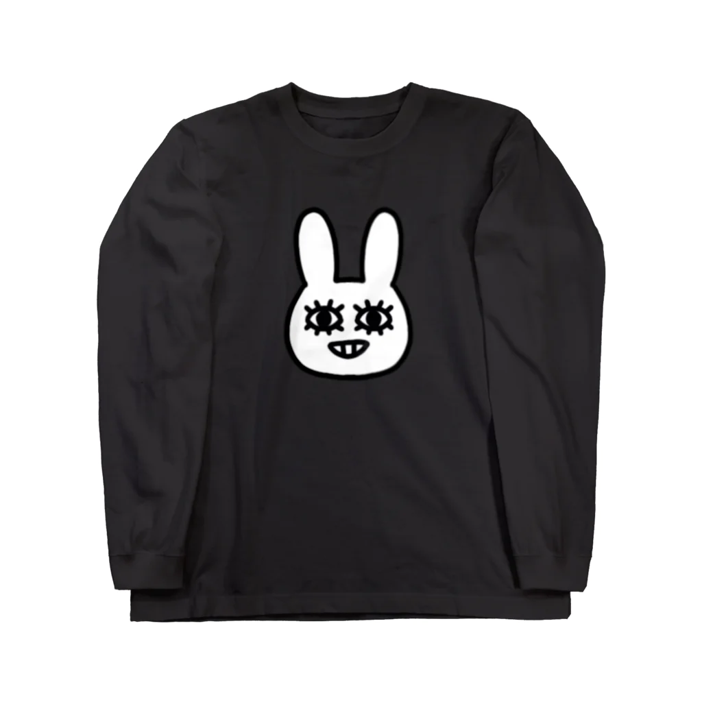 rabbit.bのpoker face rabbit ロングスリーブTシャツ