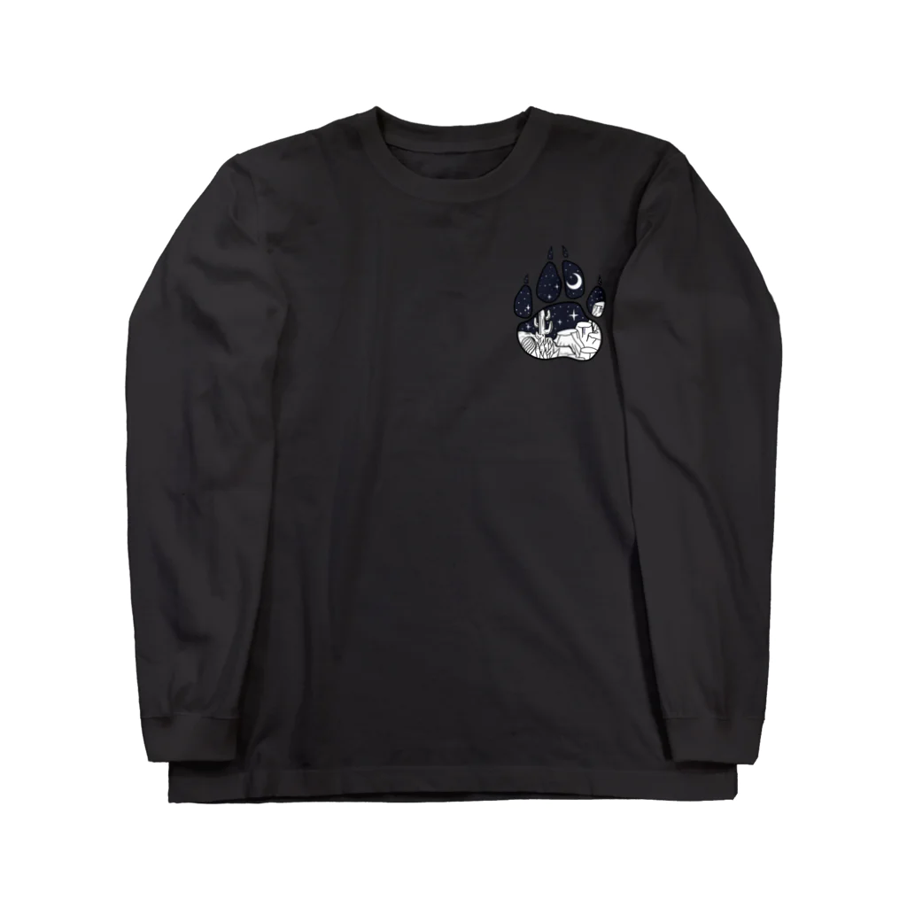 PHANT-ﾌｧﾝﾄ-の肉球/白地 Long Sleeve T-Shirt