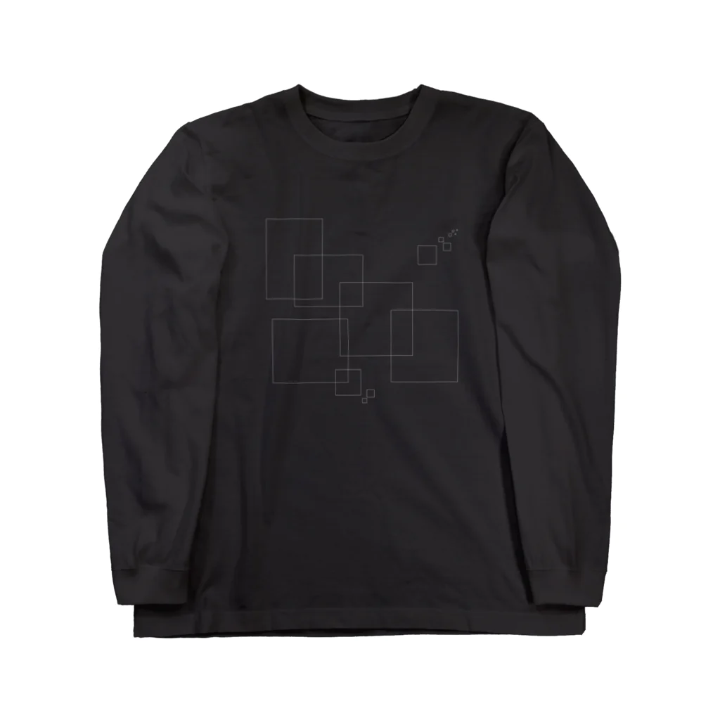 YükaCh!ka(ユカチカ)のシカク-1(線白) Long Sleeve T-Shirt