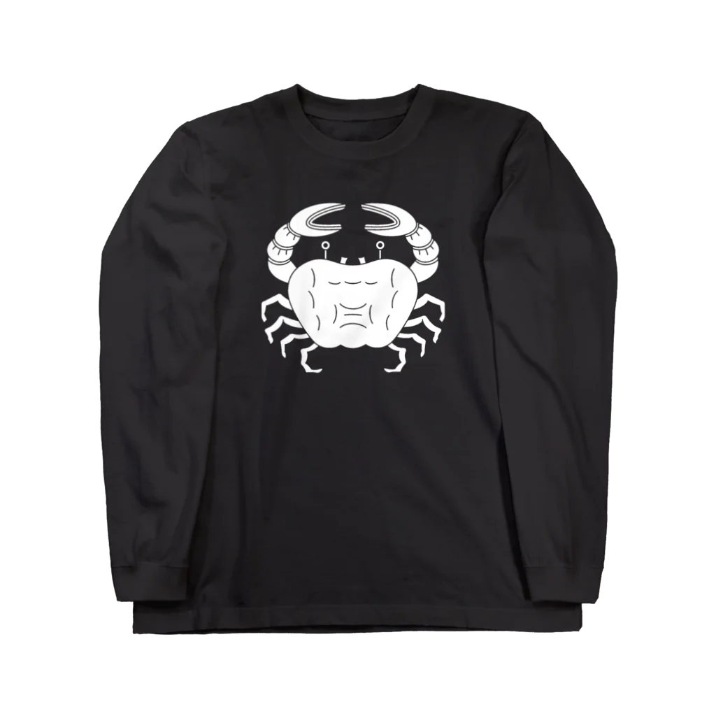 戦国神社 -戦国グッズ専門店-の寺沢広高【蟹紋】 Long Sleeve T-Shirt