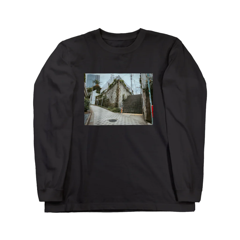 REST IN RECORDSのストリートスナップ｜坂道と階段 Long Sleeve T-Shirt