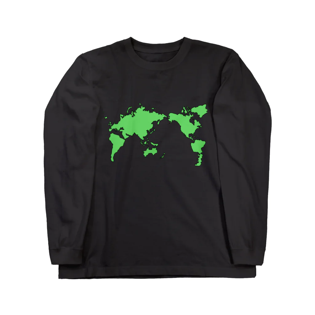 Honda-keのまちがいさがし世界地図　Honda-ke ロングスリーブTシャツ