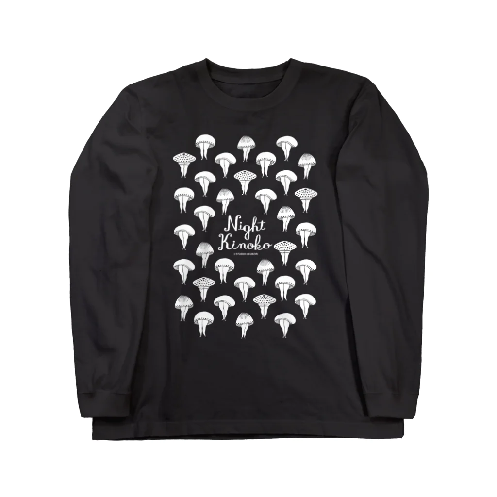 Arts&Crafts Muuの夜のきの子ずらり白 Long Sleeve T-Shirt