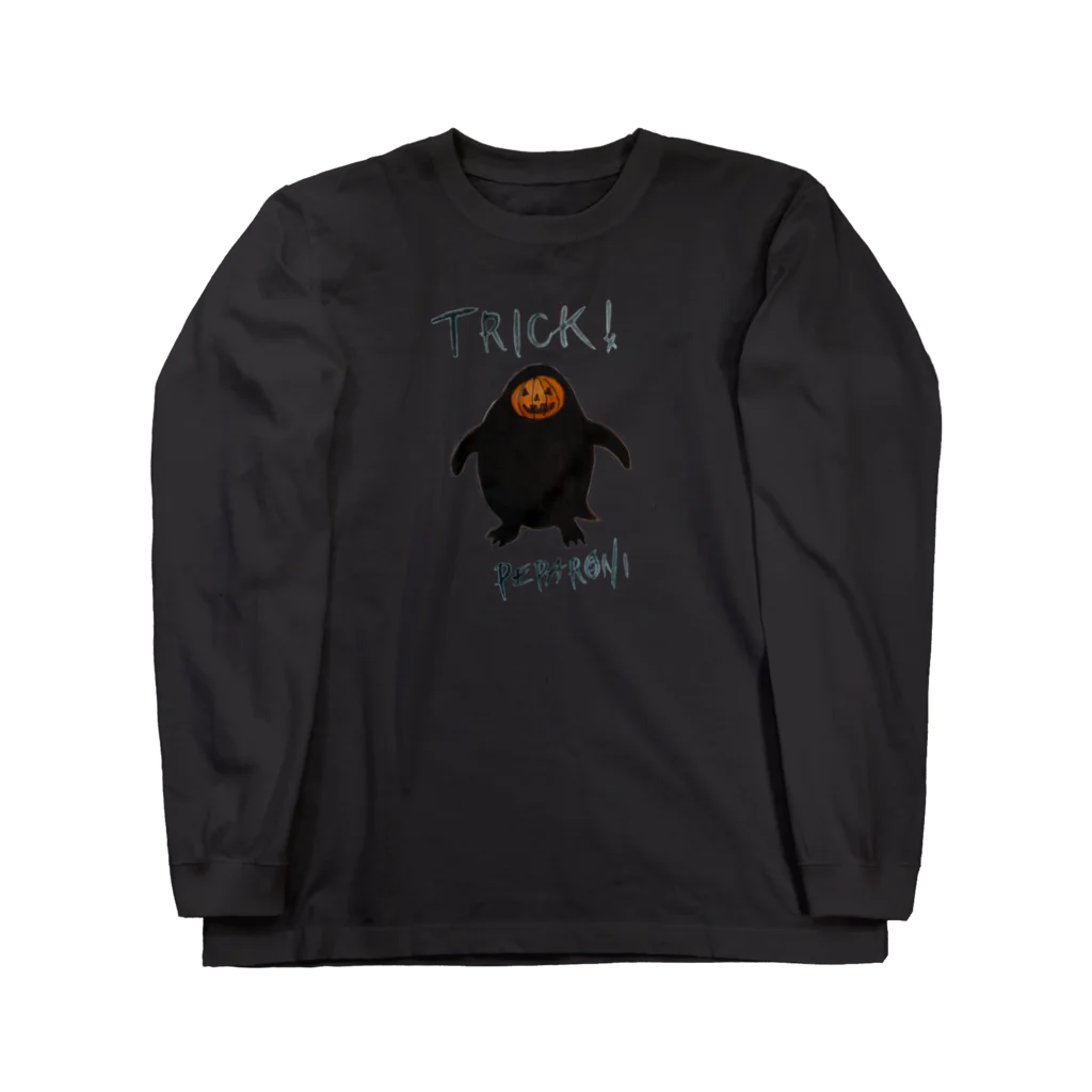 雑貨屋ペパロニのトリックオアトリック「ジャックオーペンギン」 Long Sleeve T-Shirt