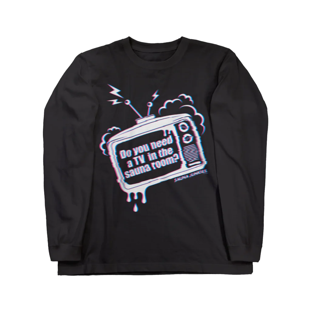 SAUNA JUNKIES | サウナジャンキーズのサウナテレビ(トランスカラー/黒) Long Sleeve T-Shirt