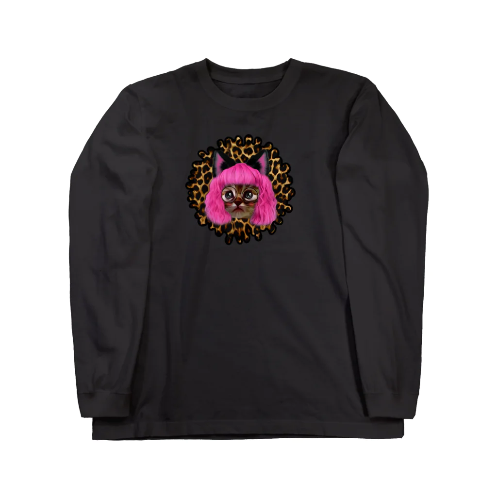 Anela'sGiftのアネラヒョウ柄 Long Sleeve T-Shirt