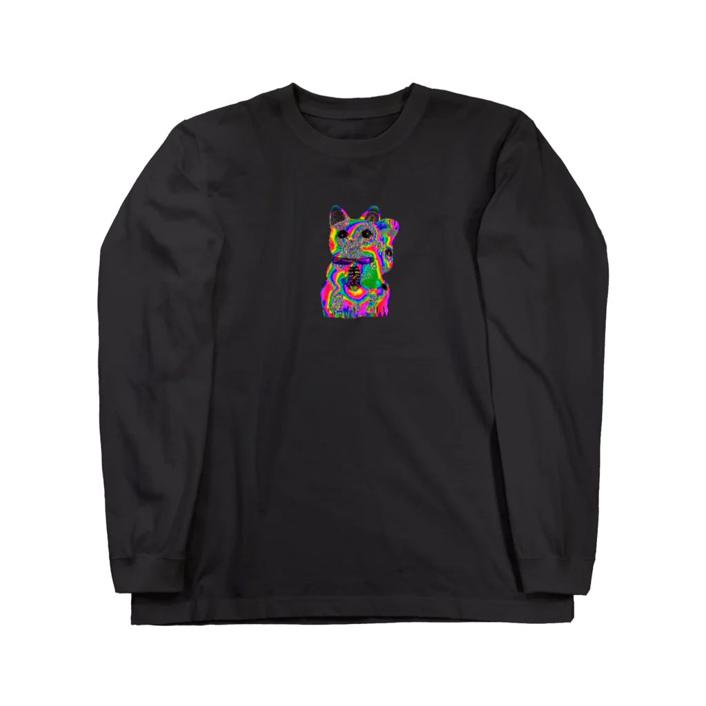 KIKI DOURAKUのドット招き猫 Long Sleeve T-Shirt