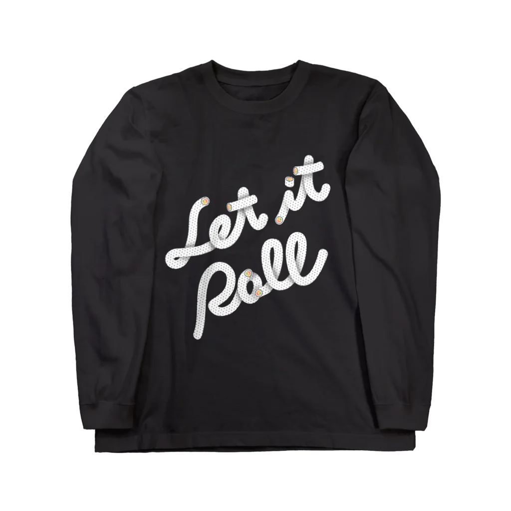 9bdesignのLet it Roll 巻寿司（裏巻き） Long Sleeve T-Shirt