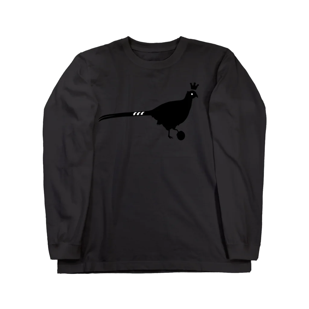 BitStarTの王冠とキジとサッカー Long Sleeve T-Shirt