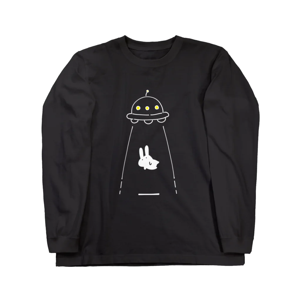 soratoのUFOにつれてかれるうさぎ ロングスリーブTシャツ