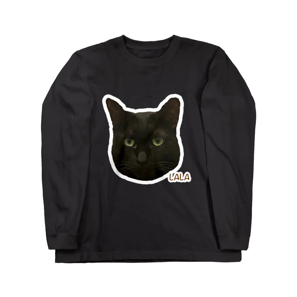 猫カフェ ぶぅたんグッズショップの絵文字ララくん ロングスリーブTシャツ