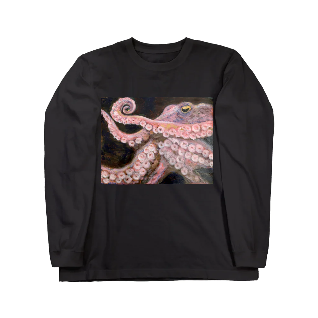 タコナクションのタコ 油絵 Long Sleeve T-Shirt