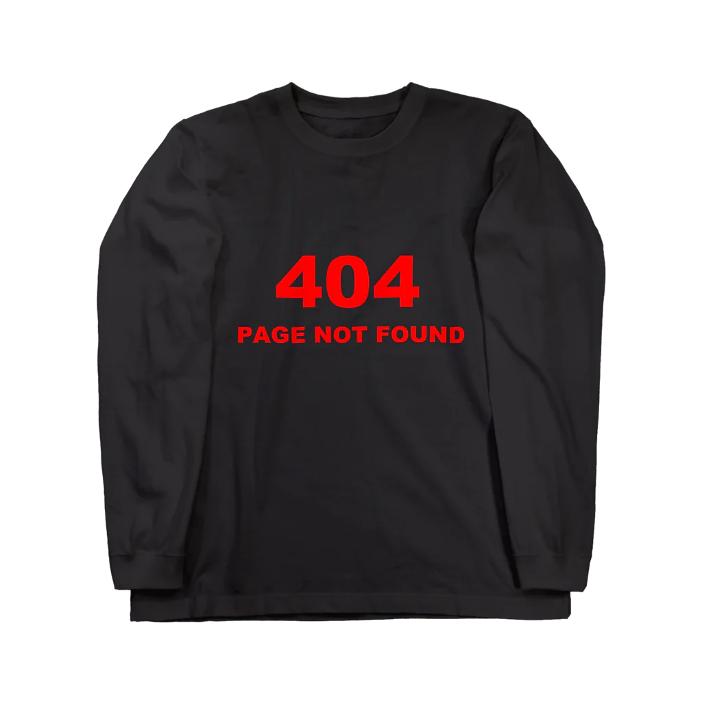 BLICK + BLACK の404 PAGE NOT FOUND：行方不明 ロングスリーブTシャツ