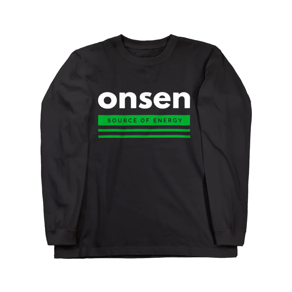 温泉グッズ@ブーさんとキリンの生活のonsen（ホワイト） Long Sleeve T-Shirt