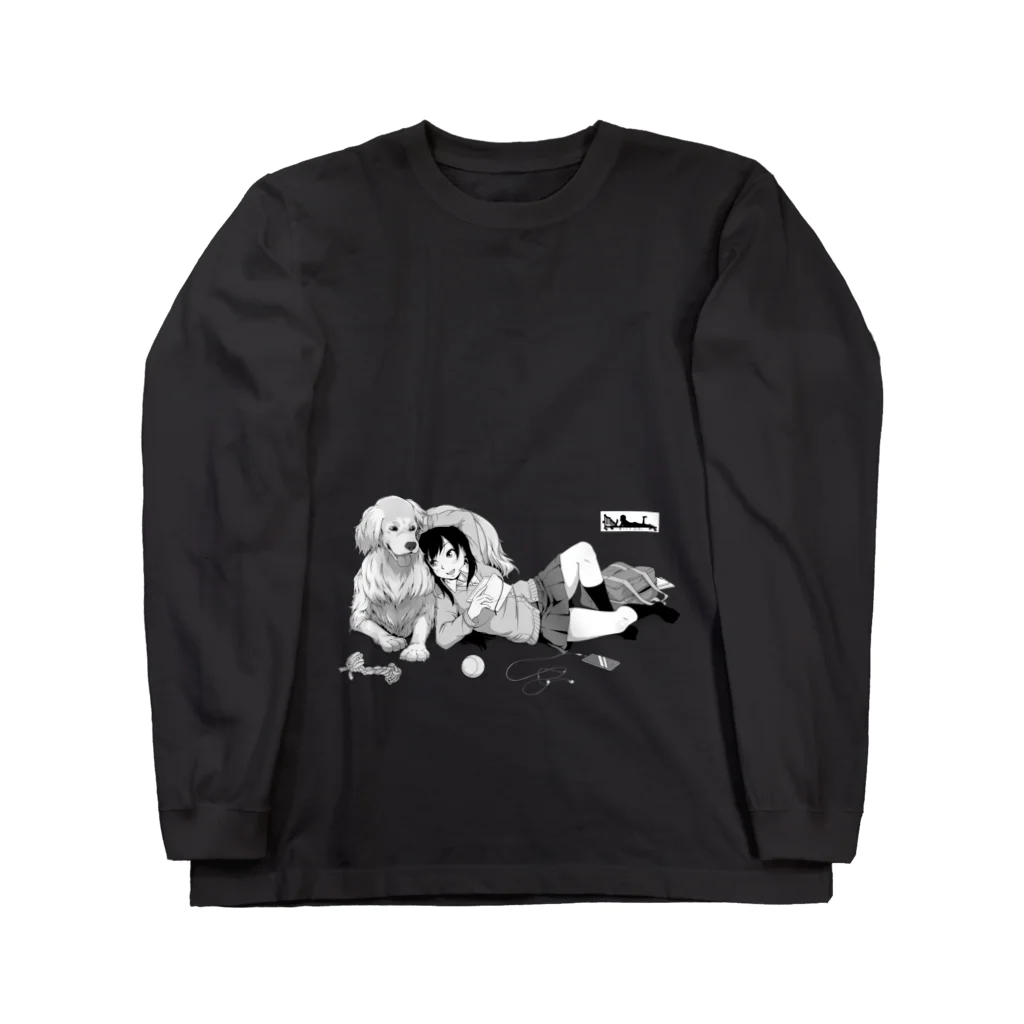 AkiAkaneの寝っころGIRL vol.5『谷宮いづ美』＆愛犬『ダイス』 Long Sleeve T-Shirt