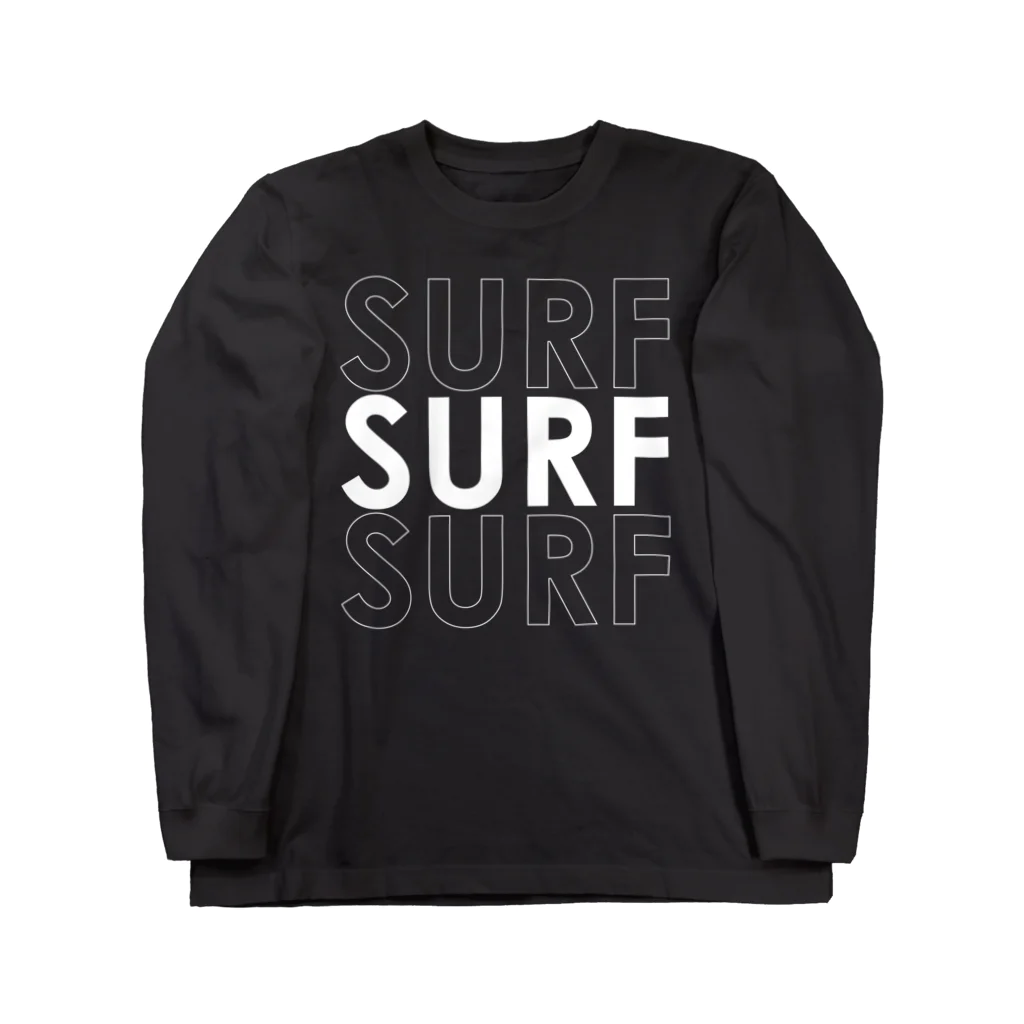 Number8（ナンバーエイト）の3SURFロゴホワイトデザイン ロングスリーブTシャツ