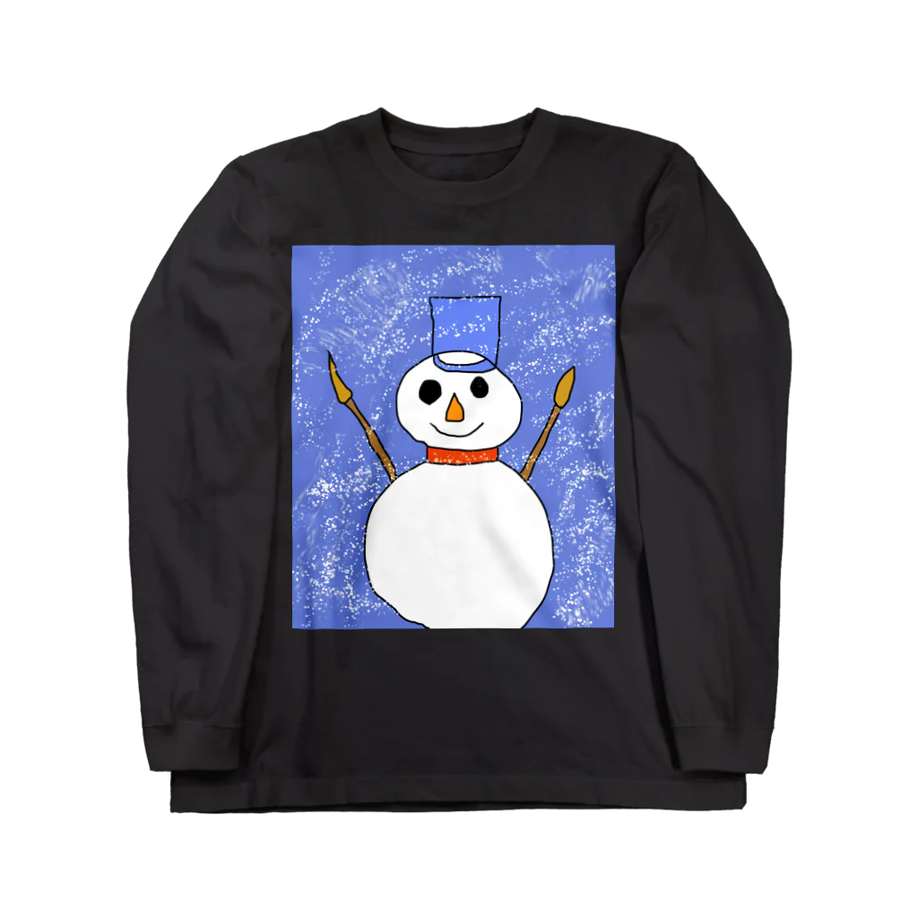 junsen　純仙　じゅんせんのJUNSEN（純仙）雪だるまを描いてみました Long Sleeve T-Shirt