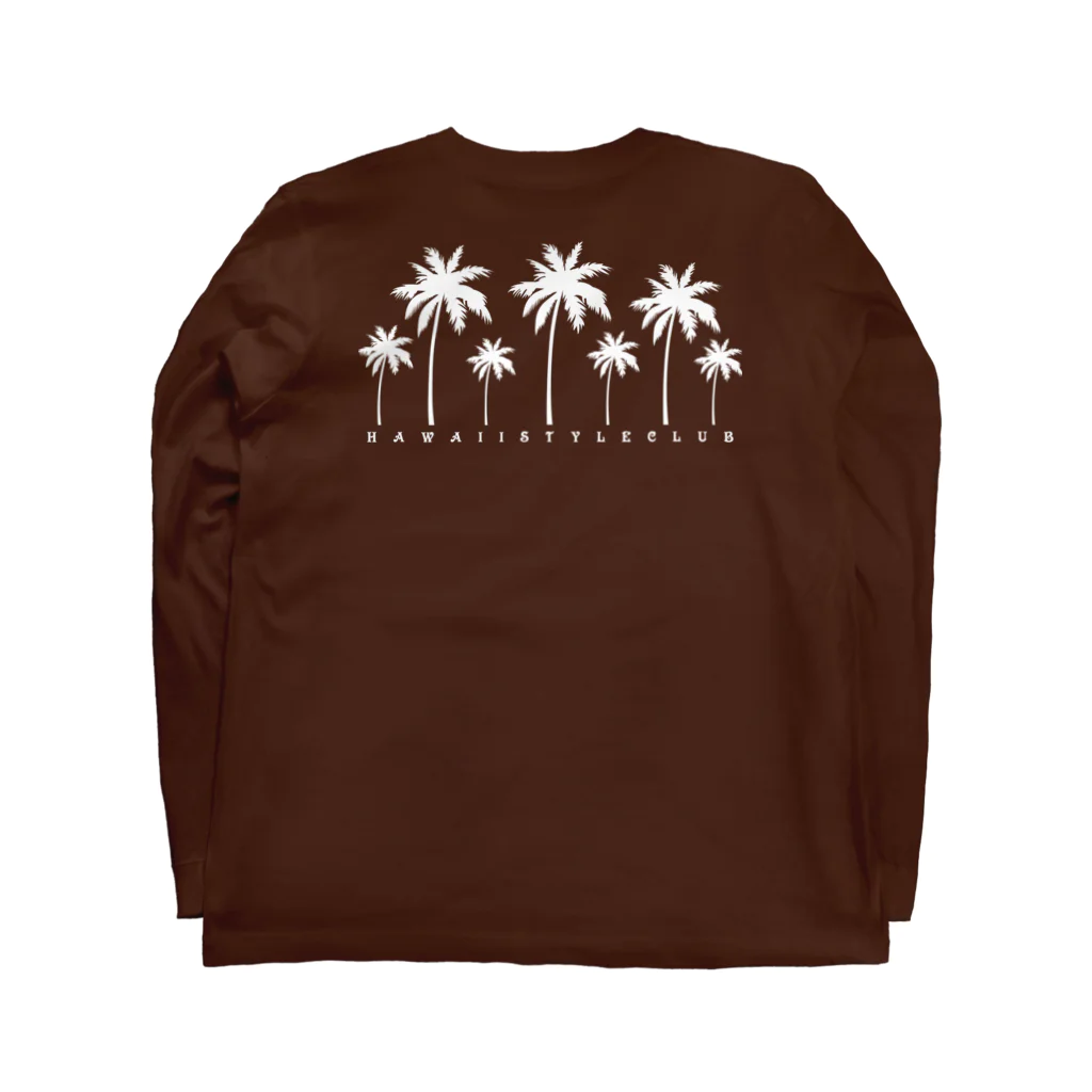 ハワイスタイルクラブの〔Back Print〕 Palm tree ロングスリーブTシャツの裏面