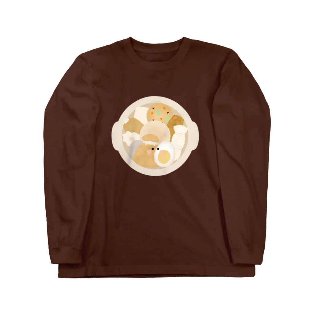 cotton-berry-pancakeのおでんちゃん ロングスリーブTシャツ