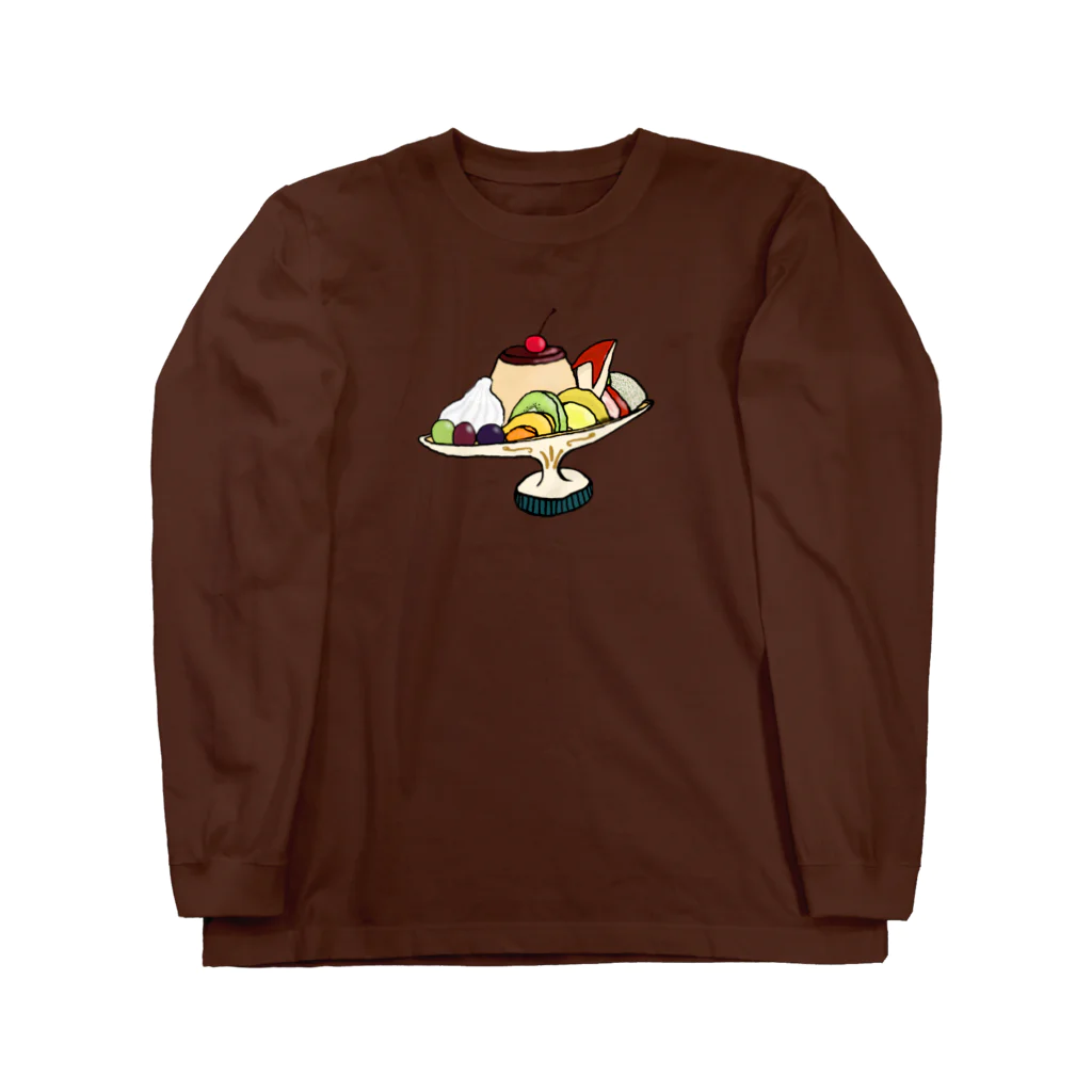 気ままに創作　よろず堂のプリン・ア・ラ・モード　ポップ Long Sleeve T-Shirt