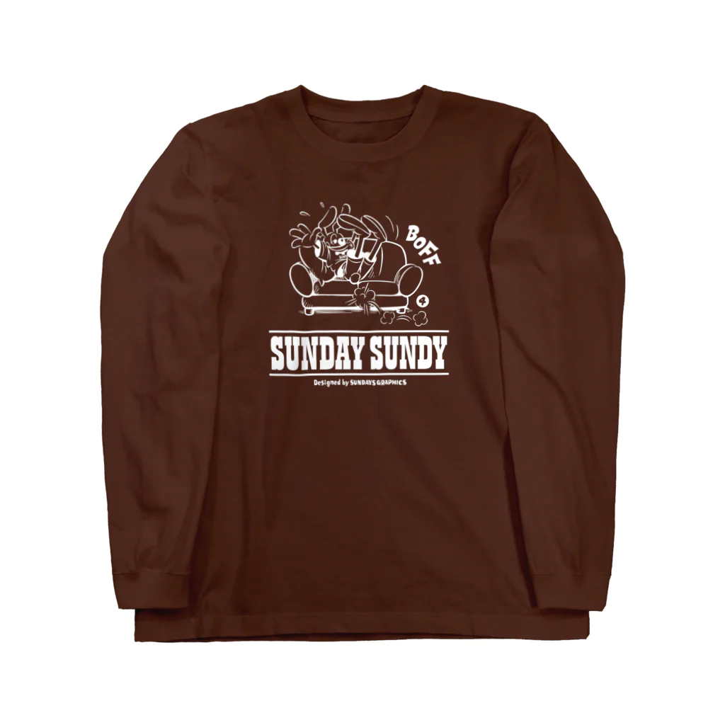 SUNDAYS GRAPHICSのSUNDAY SUNDY No.4 (白ロゴ) ロングスリーブTシャツ