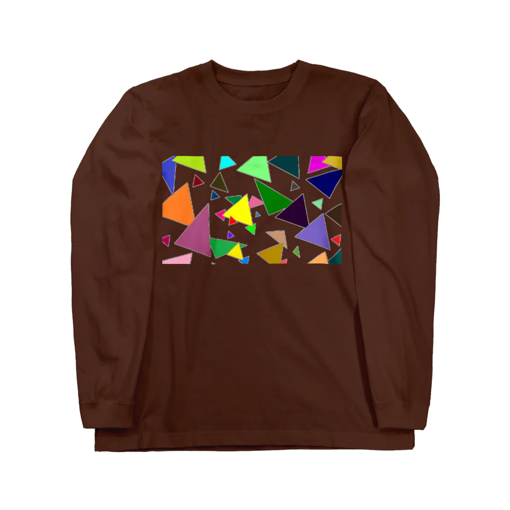 でおきしりぼ子の実験室のTrianglez_ｗ Long Sleeve T-Shirt