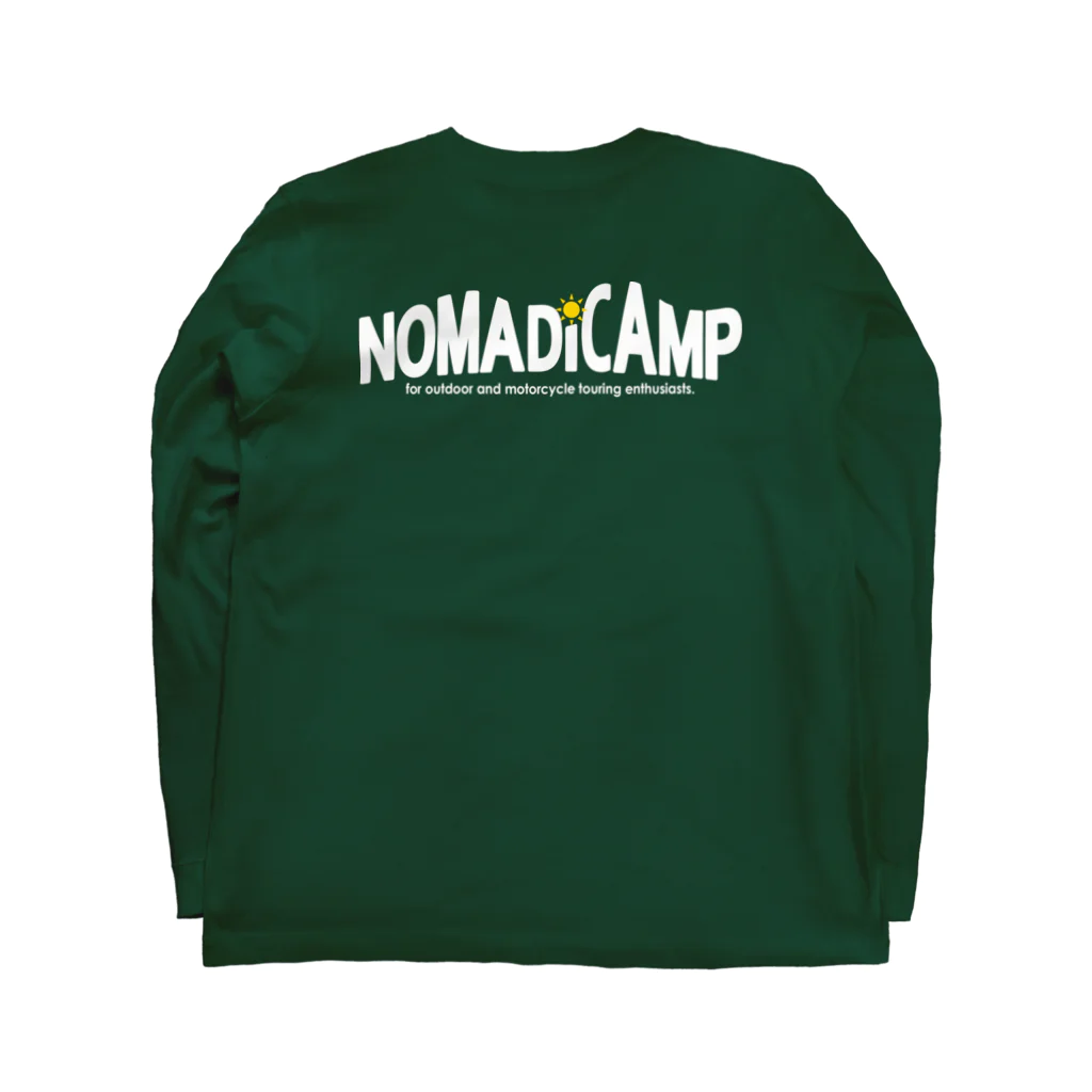 nomadica(ノマディカ)　SUZURIストアのノマキャンロゴ バックプリント(白) ロングスリーブTシャツの裏面