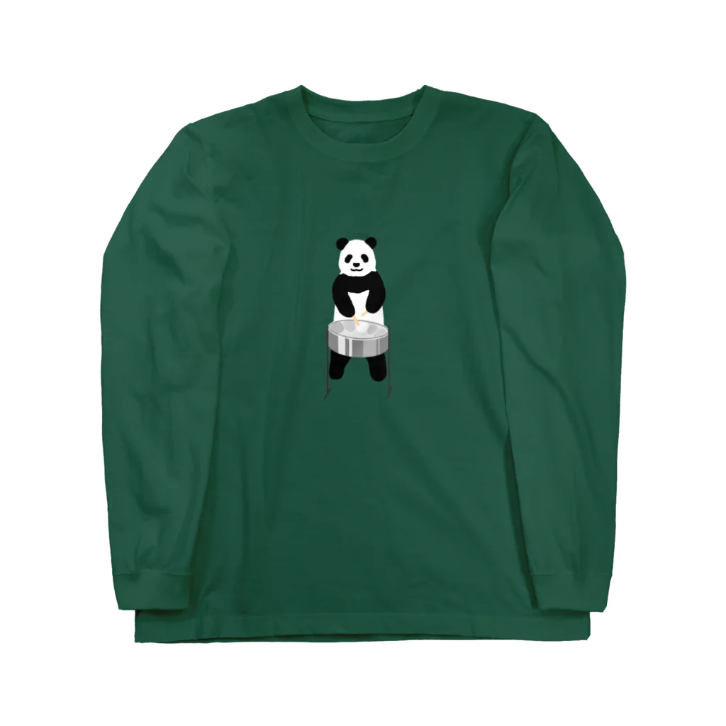 パンダむんのスティールパン Long Sleeve T-Shirt